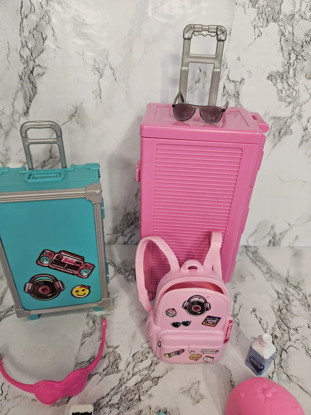 Barbie Pink & Teal Travel Luggage and Accessories Set
